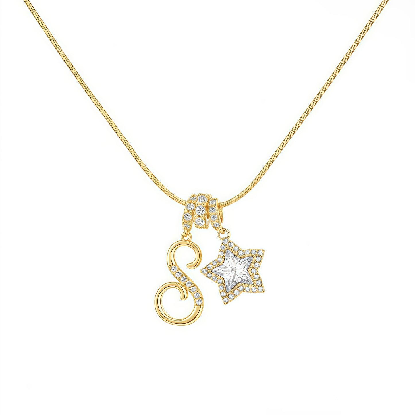 A-Z Letter Initial Necklace Pendant Jewelry Gift for Women & Girls