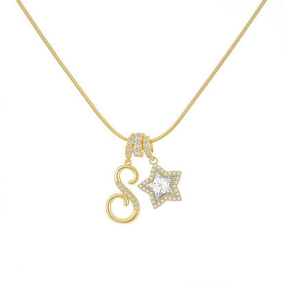 A-Z Letter Initial Necklace Pendant Jewelry Gift for Women & Girls