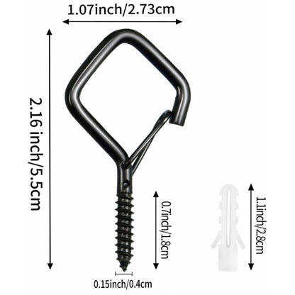 Eye Hooks Screw Heavy Duty,Ceiling Hooks for Hanging Plants,String Lights,Cup,Wind Chime,Bird Feeders
