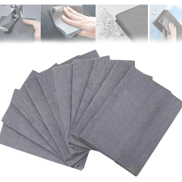 Highly Absorbent Gray Dish Drying Towels - 100% Cotton