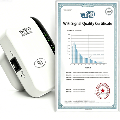 WiFi Extender Signal Booster – 1000Mbps Wireless Range Repeater, Covers Up to 1200 Sq.ft & 30 Devices (2.4GHz)