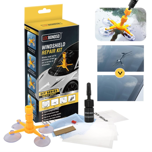 Windshield Chip Repair Kit, Quick Fix Windshield Repair Kit with Durable Fast Curing Resin