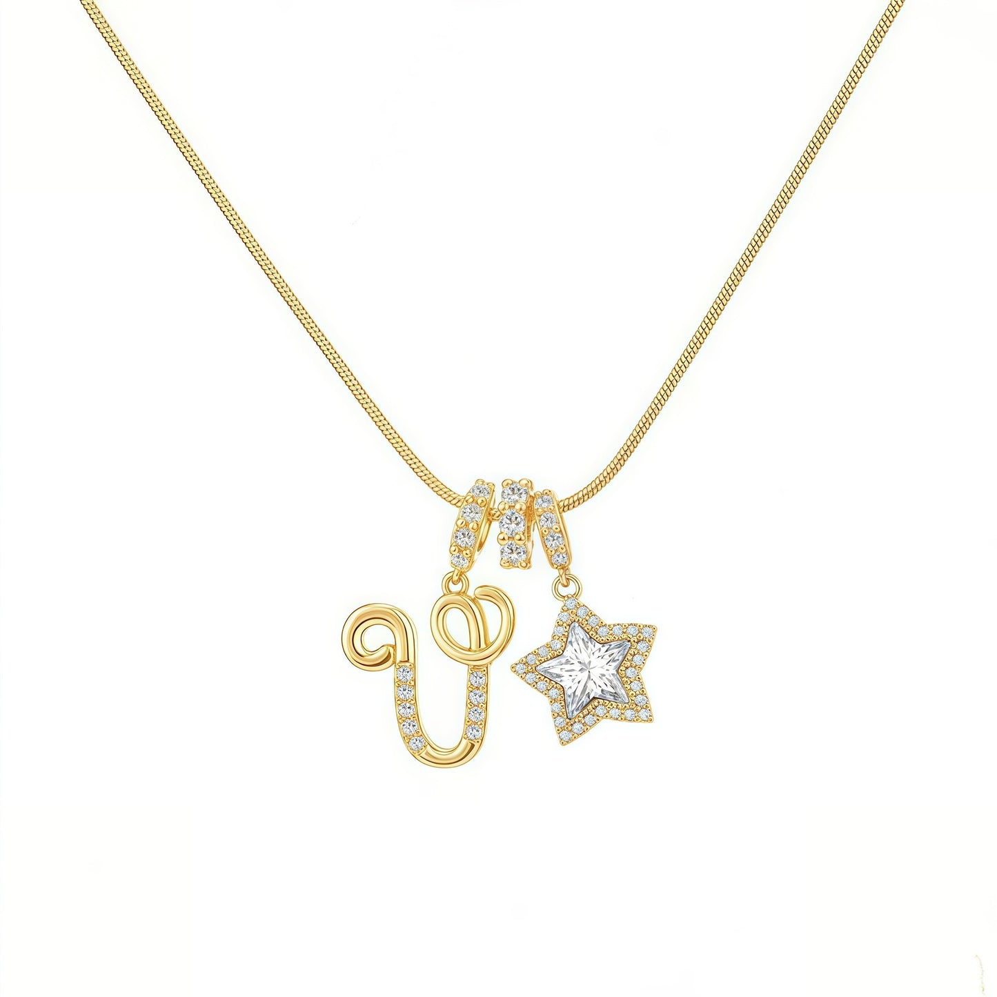 A-Z Letter Initial Necklace Pendant Jewelry Gift for Women & Girls