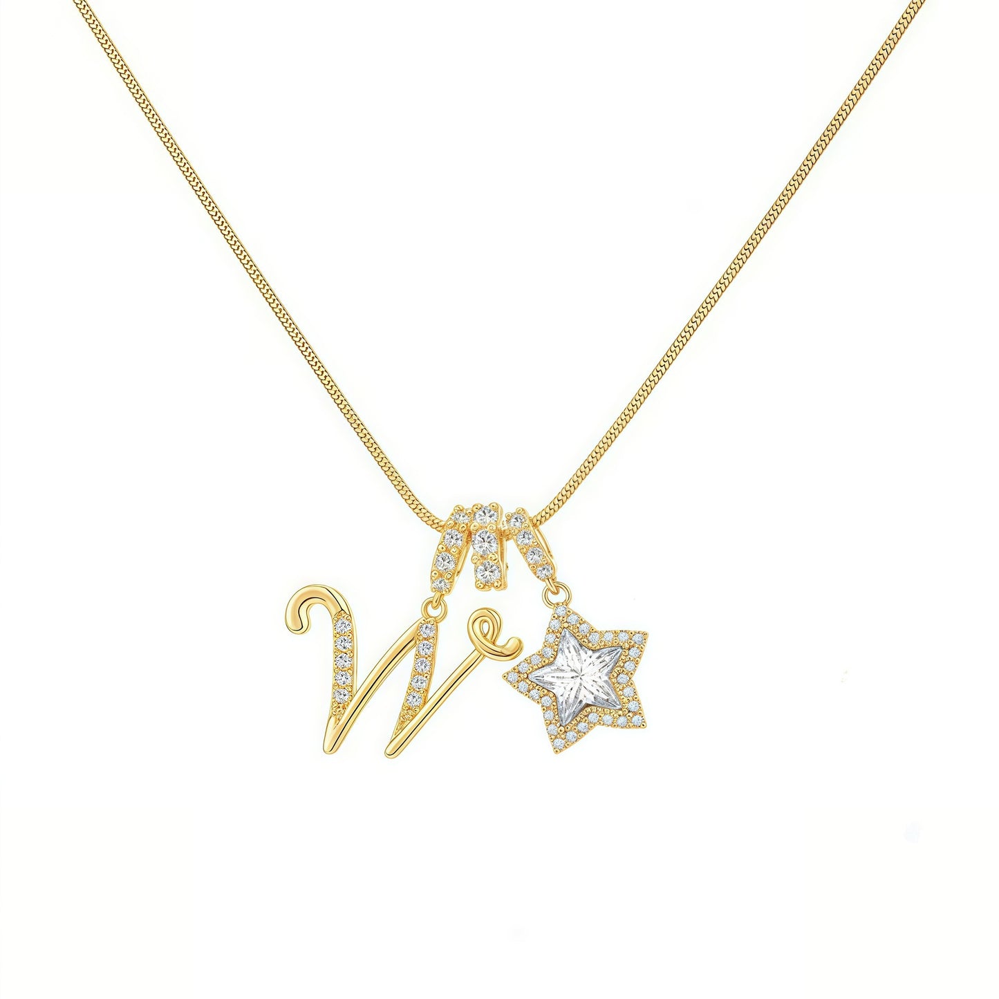 A-Z Letter Initial Necklace Pendant Jewelry Gift for Women & Girls
