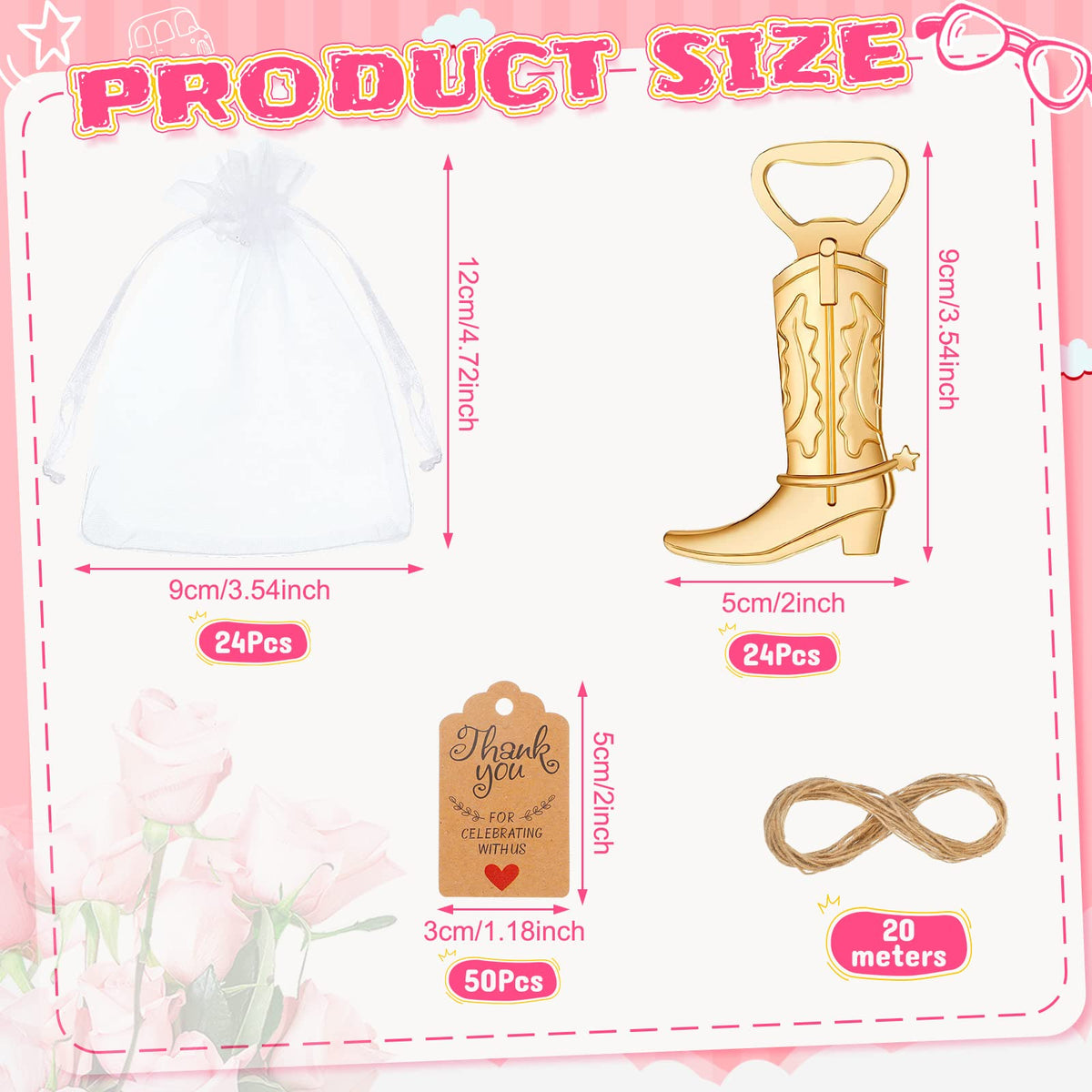 Cowboy Boot Bottle Opener Party Favor Western Party Favor