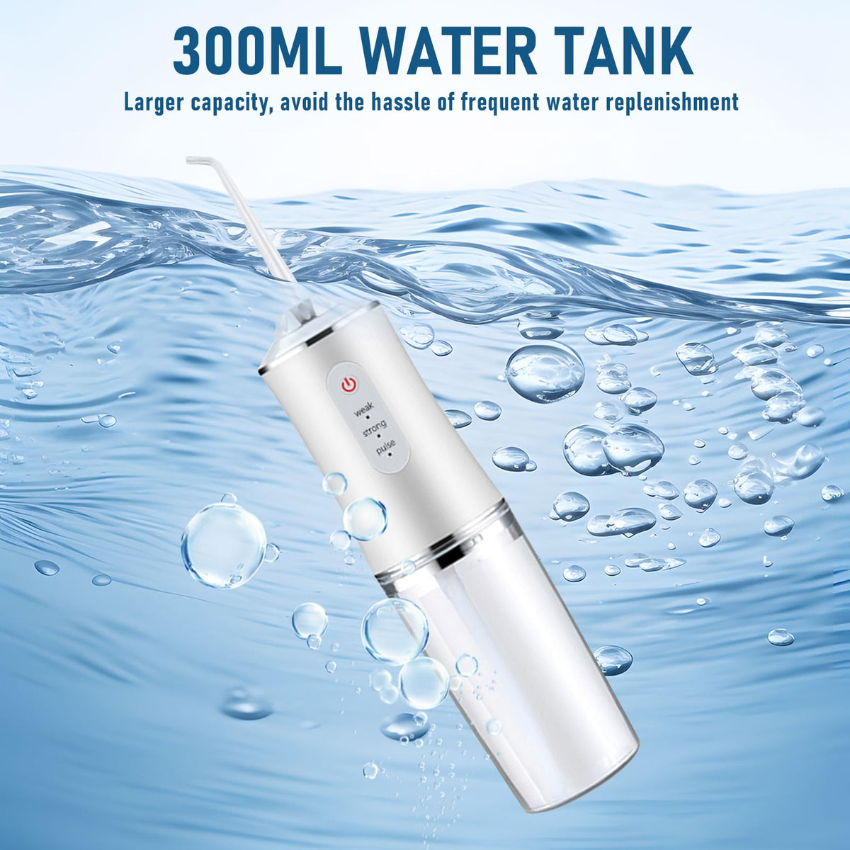 Electric Water Flosser Cordless for Teeth 3 Modes 4 Jet Tips Flossing