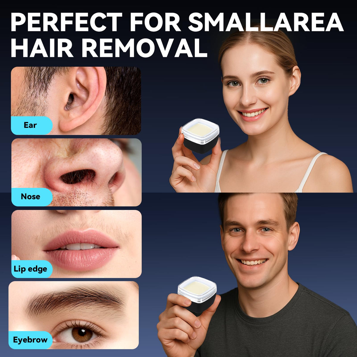 Portable Ear Nose Hair Waxing Kit for Men and Women