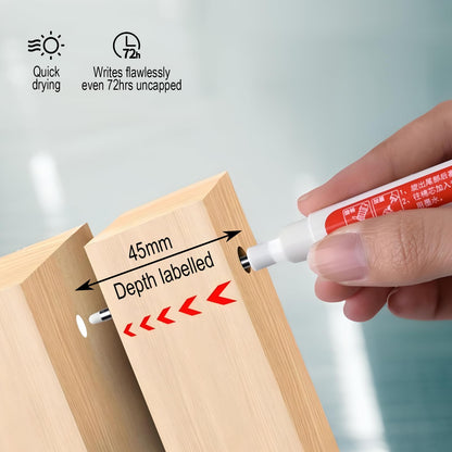 5 Pcs Long Nib Deep Hole Marker Pen