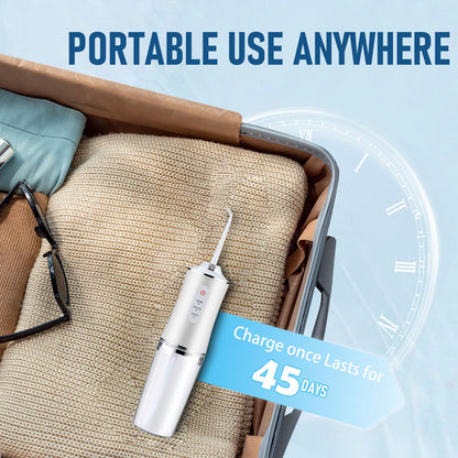 Electric Water Flosser Cordless for Teeth 3 Modes 4 Jet Tips Flossing