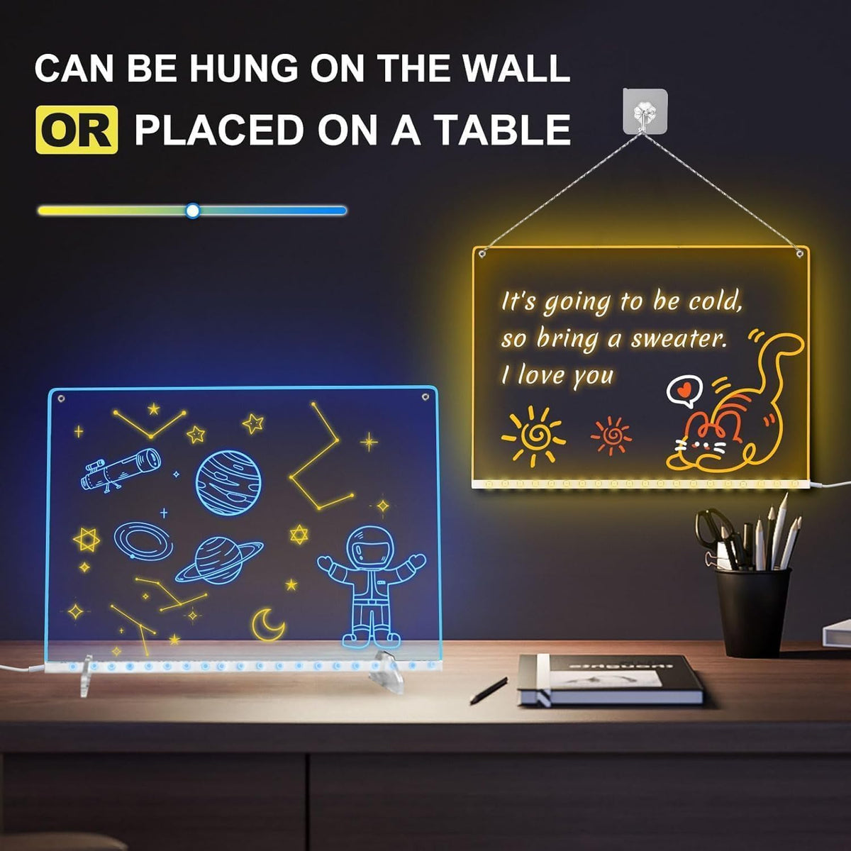 Led Drawing Board with 13 Light Effects