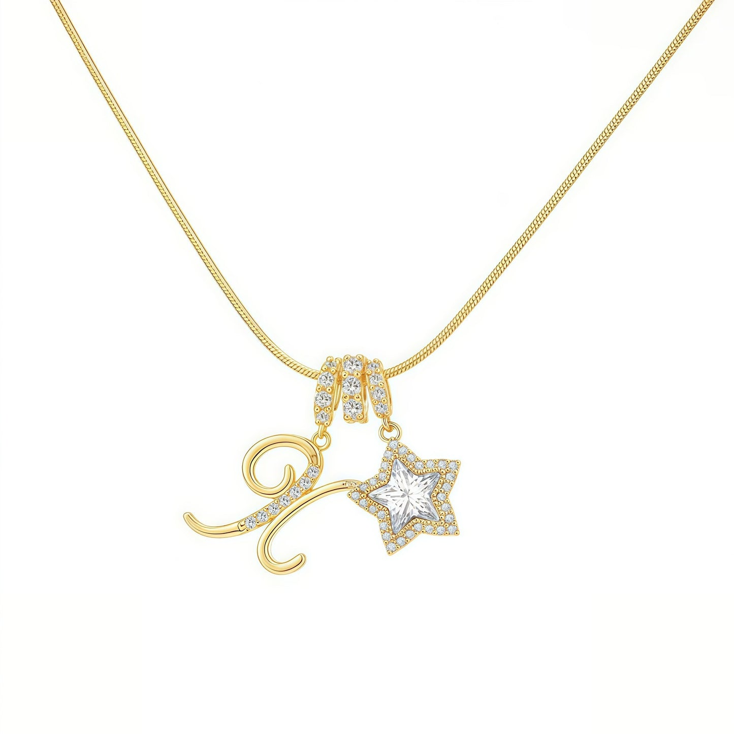 A-Z Letter Initial Necklace Pendant Jewelry Gift for Women & Girls
