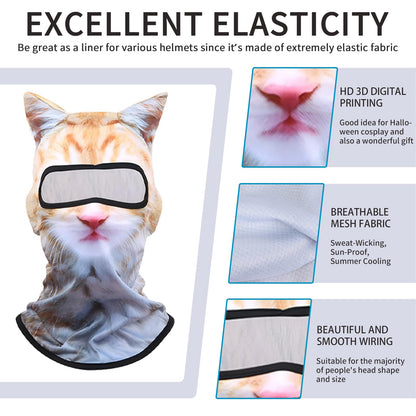 3D Cat Ski Balaclava Sheisty Face Mask with Ears Cute Animal