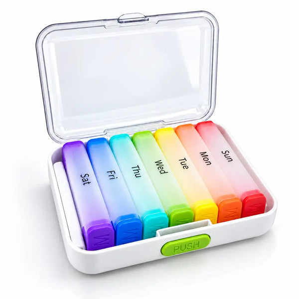 7-Day Light-Proof Plastic Pill Box - Single-Compartment Combination Design