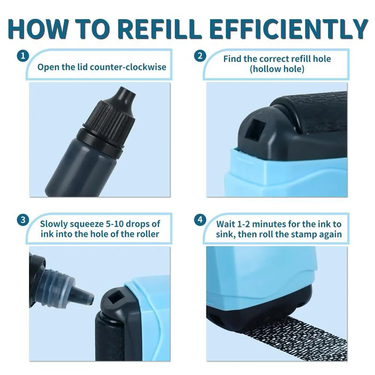 Identity Theft Protection Roller Stamp for Hiding Sensitive Information