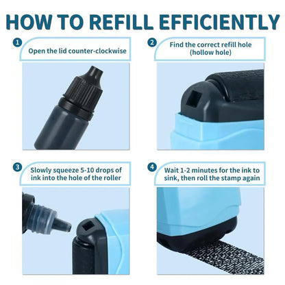 Identity Theft Protection Roller Stamp for Hiding Sensitive Information