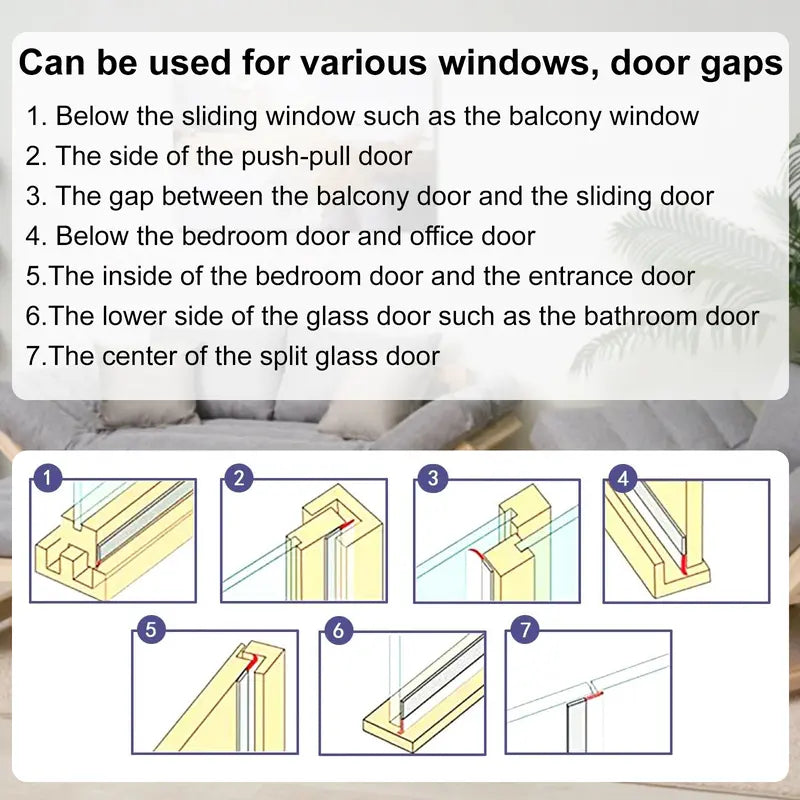 Silicone Sealing Strip- Door Gap Windproof Silicone Sealing Tape
