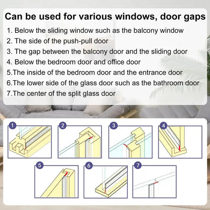 Silicone Sealing Strip- Door Gap Windproof Silicone Sealing Tape