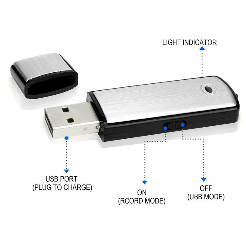 2-in-1 USB Flash Drive Portable Voice Recorder