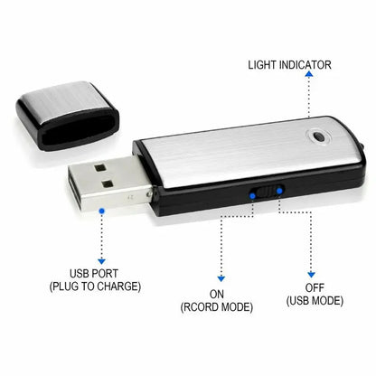 2-in-1 USB Flash Drive Portable Voice Recorder