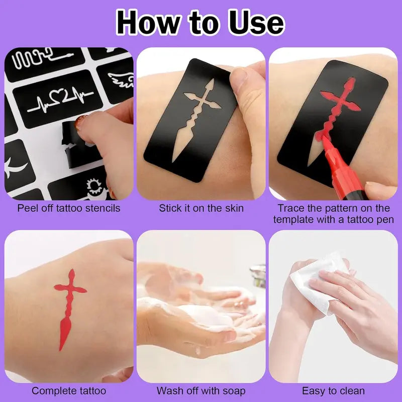 Cosmetic Grade Temporary Tattoo Markers For Skin