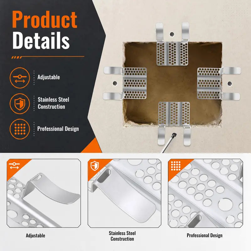 10Pcs Drywall Clips with Screws, Professional Wall Hole Repair Kit