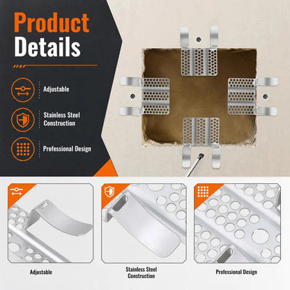 10Pcs Drywall Clips with Screws, Professional Wall Hole Repair Kit