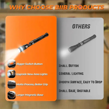 Telescoping Flashlight Magnet Pick Up, Gadgets Tool for Mechanics Engineers