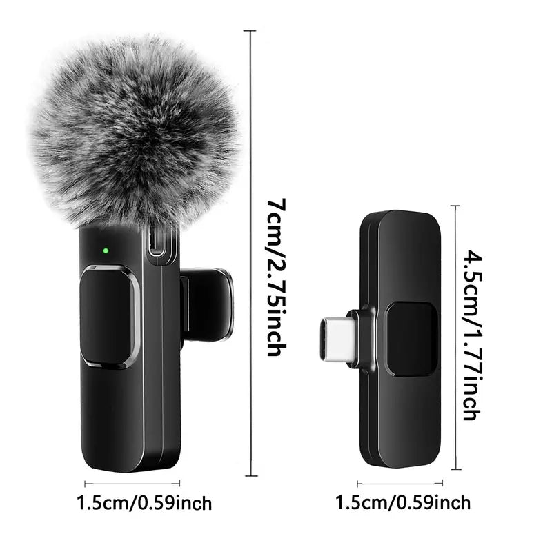 Mini Wireless Mobile Lavalier Microphone for iPhone/Android Smartphones