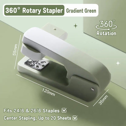 Rotating Swing Arm Stapler - 360 Degree Long Reach Stapler