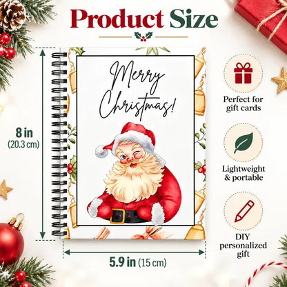 Christmas Gift Card Book-DIY Spiral-Bound Holder Book