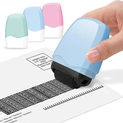 Identity Theft Protection Roller Stamp for Hiding Sensitive Information