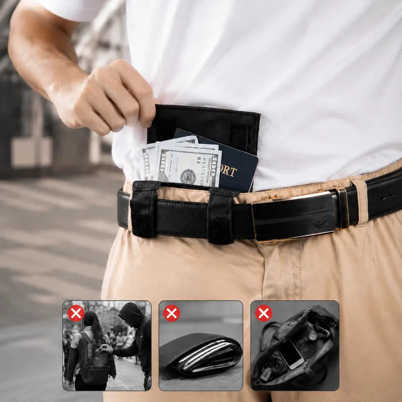 Anti-Theft Passport Pouch, Multifunctional Phone And ID Waist Pouch