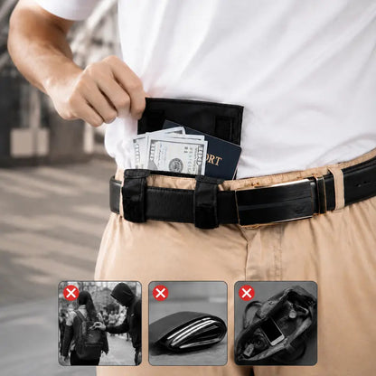 Anti-Theft Passport Pouch, Multifunctional Phone And ID Waist Pouch