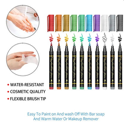 Cosmetic Grade Temporary Tattoo Markers For Skin