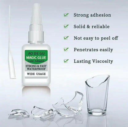 Magic Fast-Setting Super Glue, Waterproof Strong Adhesive