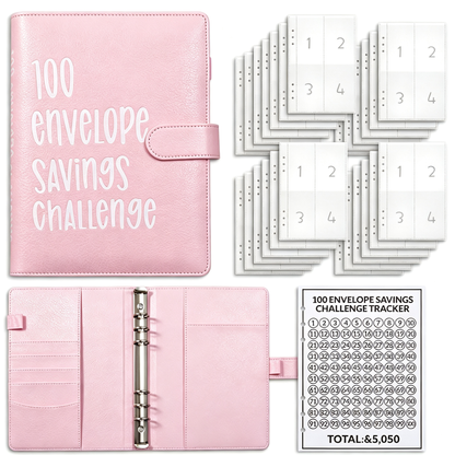 100 Envelopes Money Saving Challenge Budget Planner with Cash Envelopes