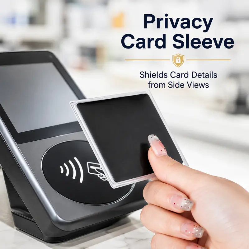 Anti-Spy Privacy Card Sleeve, Protective Card Holder with Privacy Film-10 Pcs