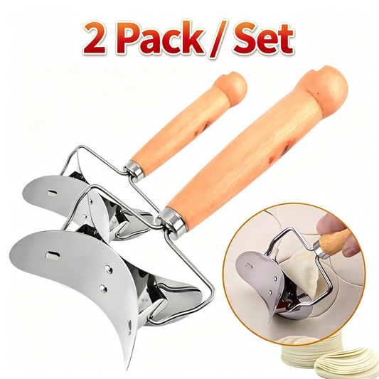 Dumpling Wrapper Dough Cutter - Stainless Steel Cutter - Round Roller