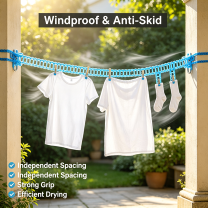 3-Pack Of Windproof Nylon Clotheslines