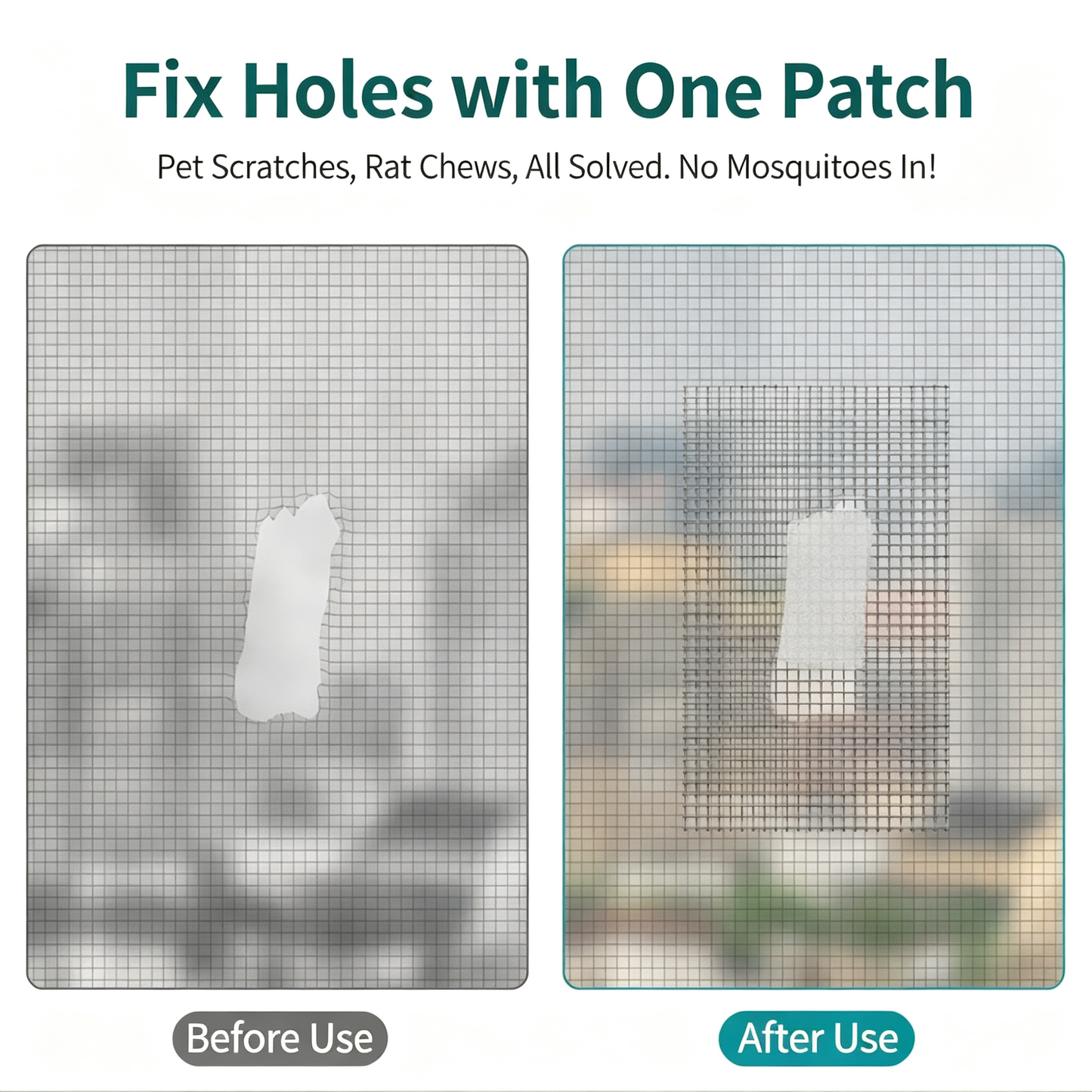 Self-Adhesive Anti-Insect Window Screen Repair Patch