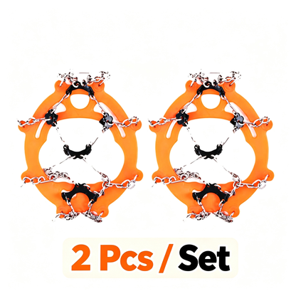 Lightweight Crampons Anti-Slip Traction Snow Grips-One Size Fits All-2 Pcs