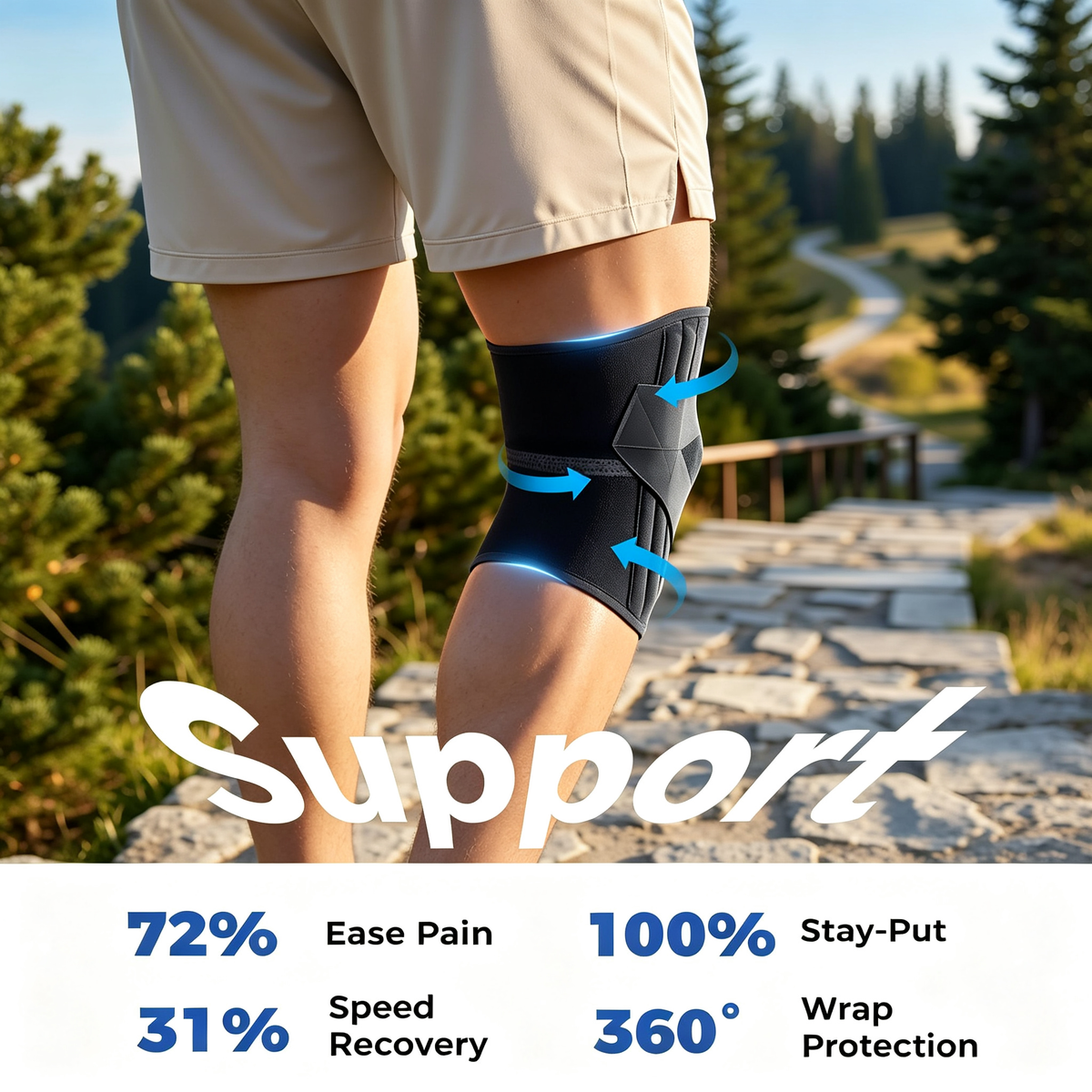 Patellar Brace Knee Brace - Fitness Meniscus Pressure Sleeve