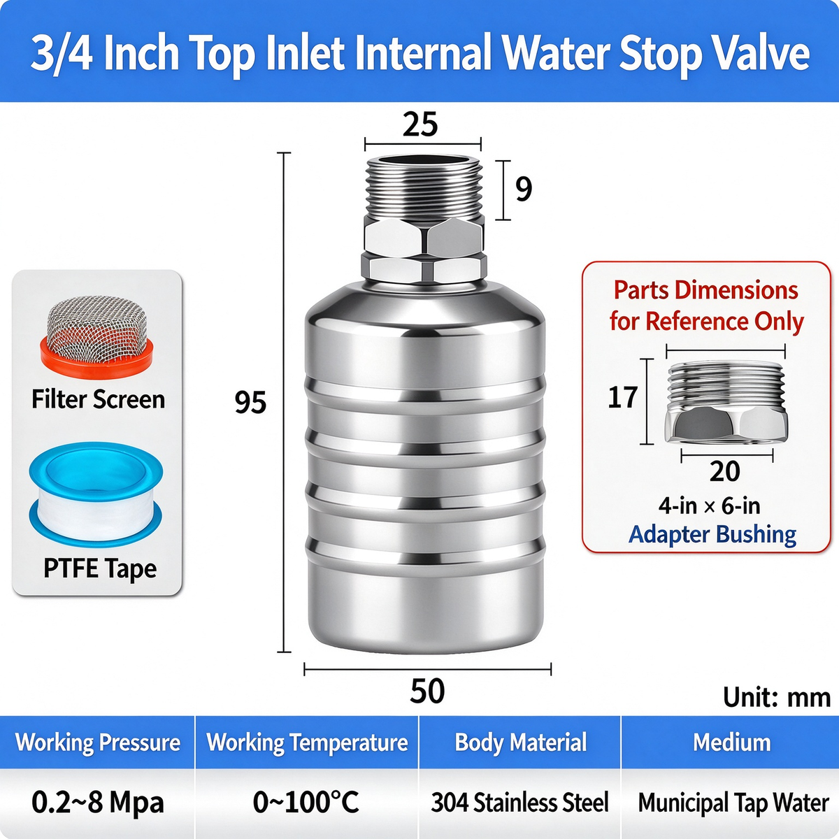 Automatic Top Inlet Water Level Control Float Valve
