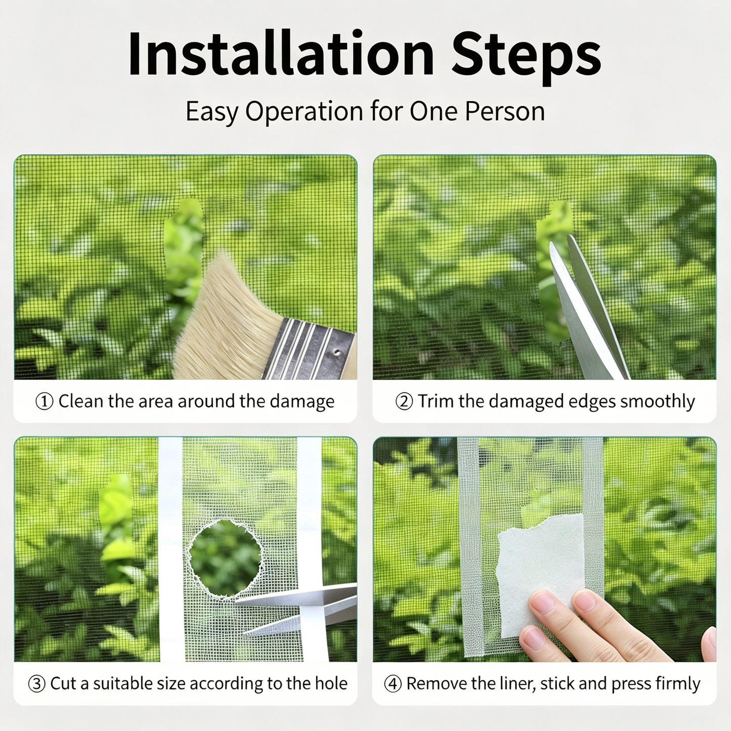 Self-Adhesive Anti-Insect Window Screen Repair Patch