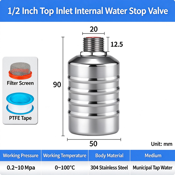 Automatic Top Inlet Water Level Control Float Valve