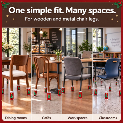 8Pcs Christmas Knit Chair Leg Floor Protectors, Anti-Scratch