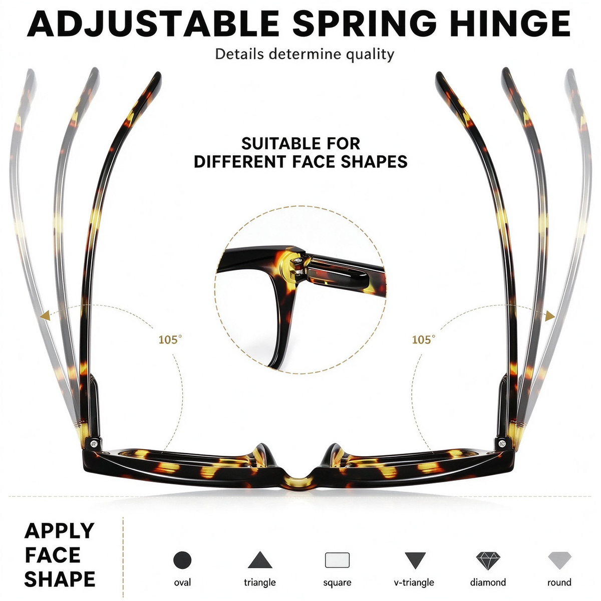 Oversized Square Reading Glasses - Anti-Blue Light Reading Glasses