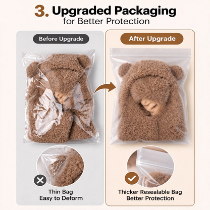 Kids Winter Bear Balaclava Hat, with Face Mask Thick Warm Hooded Cold Weather Hat