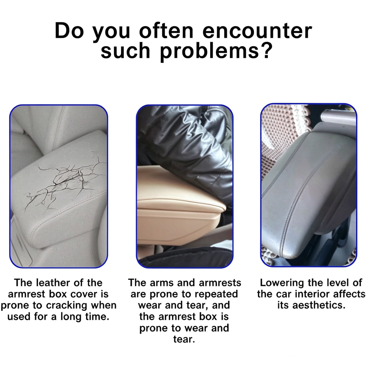 Multifunctional Car Armrest Box Cushion with Built-in Storage Bag