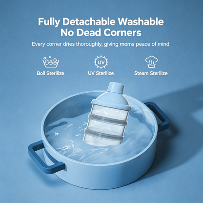 Portable 3-Layer Stackable Milk Powder Container